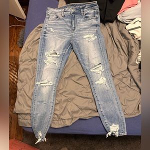 American Eagle Distresses Skinny Jeans